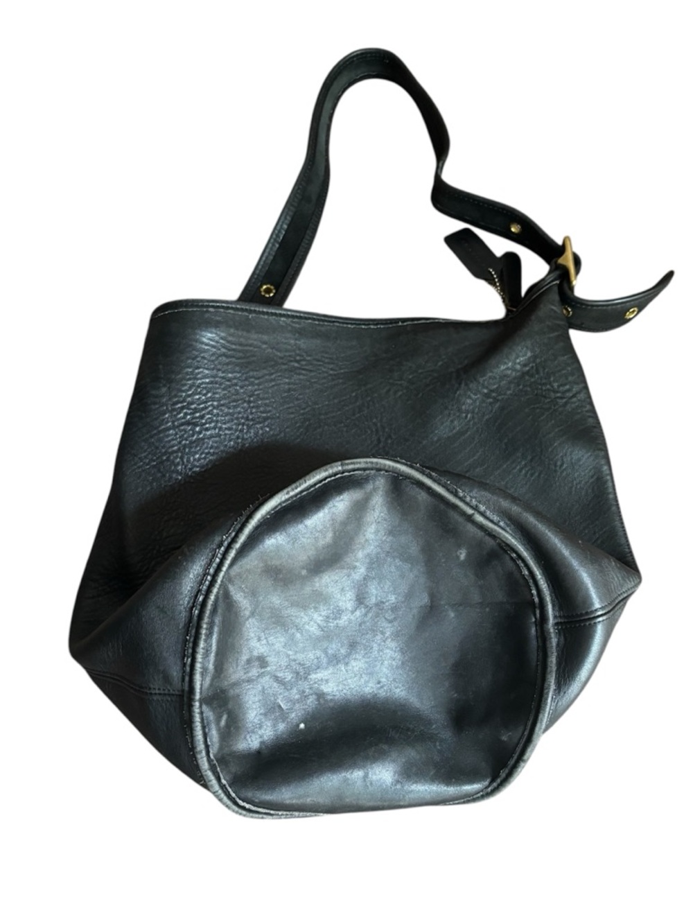 Coach Vintage Helen Berg’s Legacy Duffle Bag Black Glovetanned Leather - Picture 5 of 14